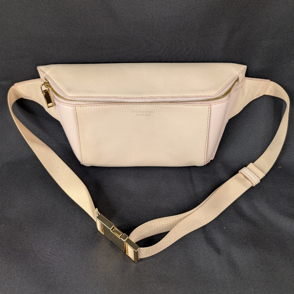 BUSCEMI Luxury Taupe Leather Belt Bag Fanny Pack Gold Buckle Made in Italy - Picture 6 of 15